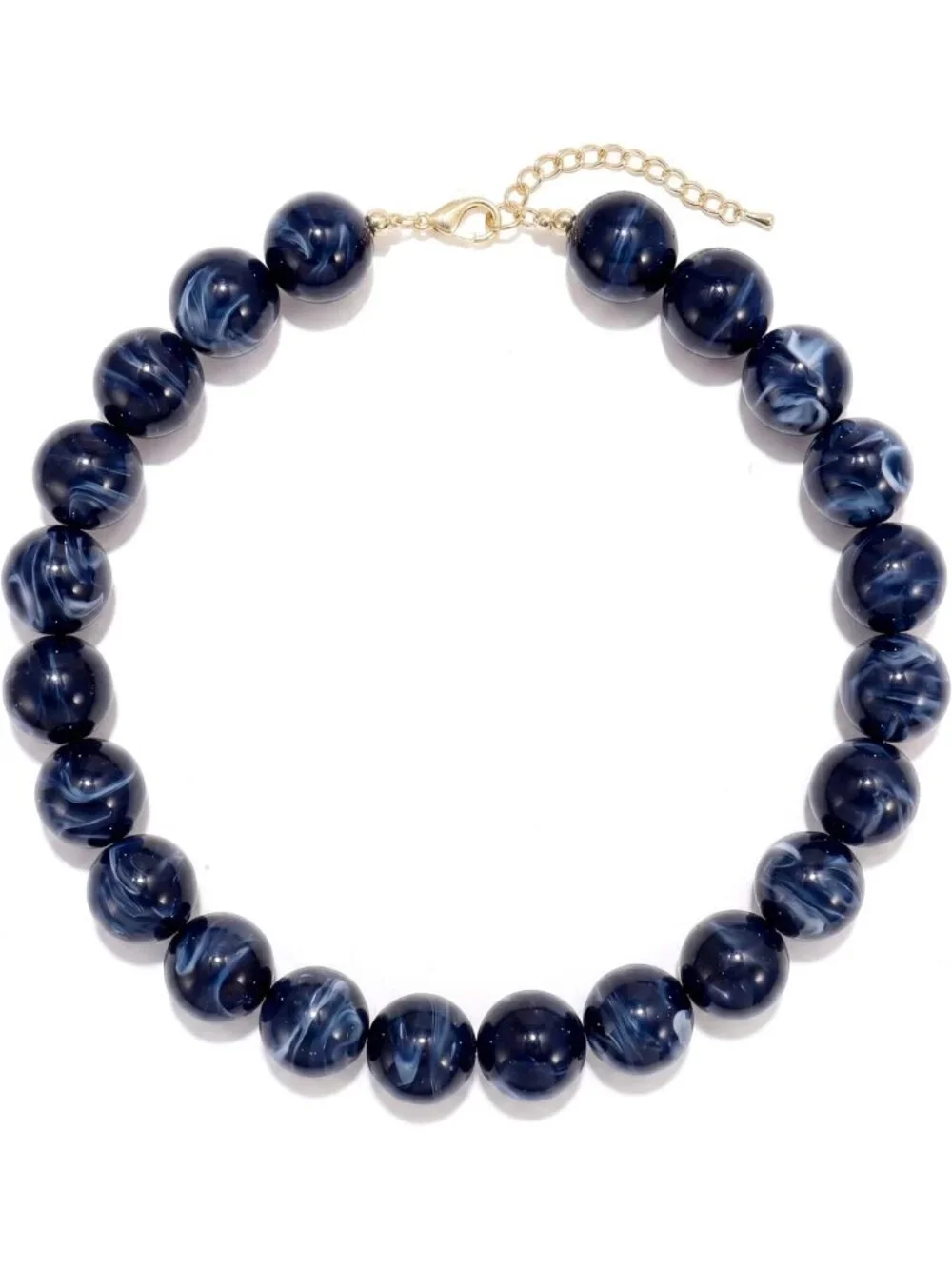 Colorful Chunky Beaded Statement Necklace for Women, Cute Boho Y2K Choker